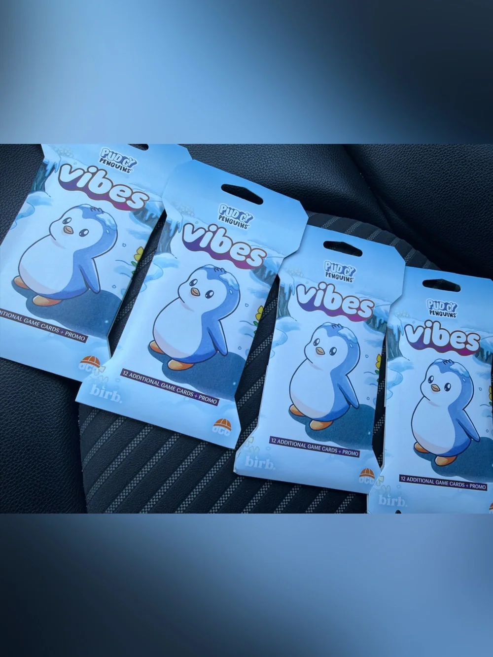 4 Pack Pudgy Penguins Vibes Trading Card Game Booster Packs 12 Cards + Promo OCG